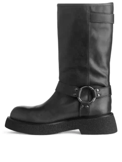 Leather Biker Boots