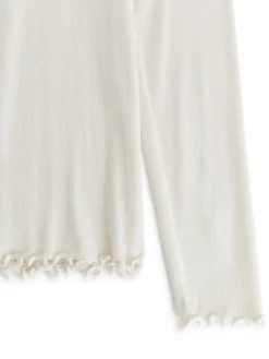 Lettuce-Edge Ribbed Top