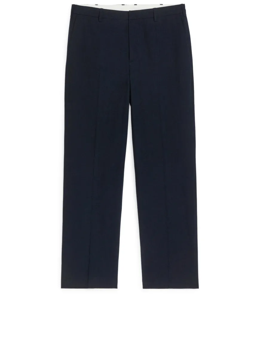 Linen Blend Seersucker Trousers