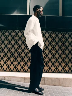 Linen Drawstring Trousers