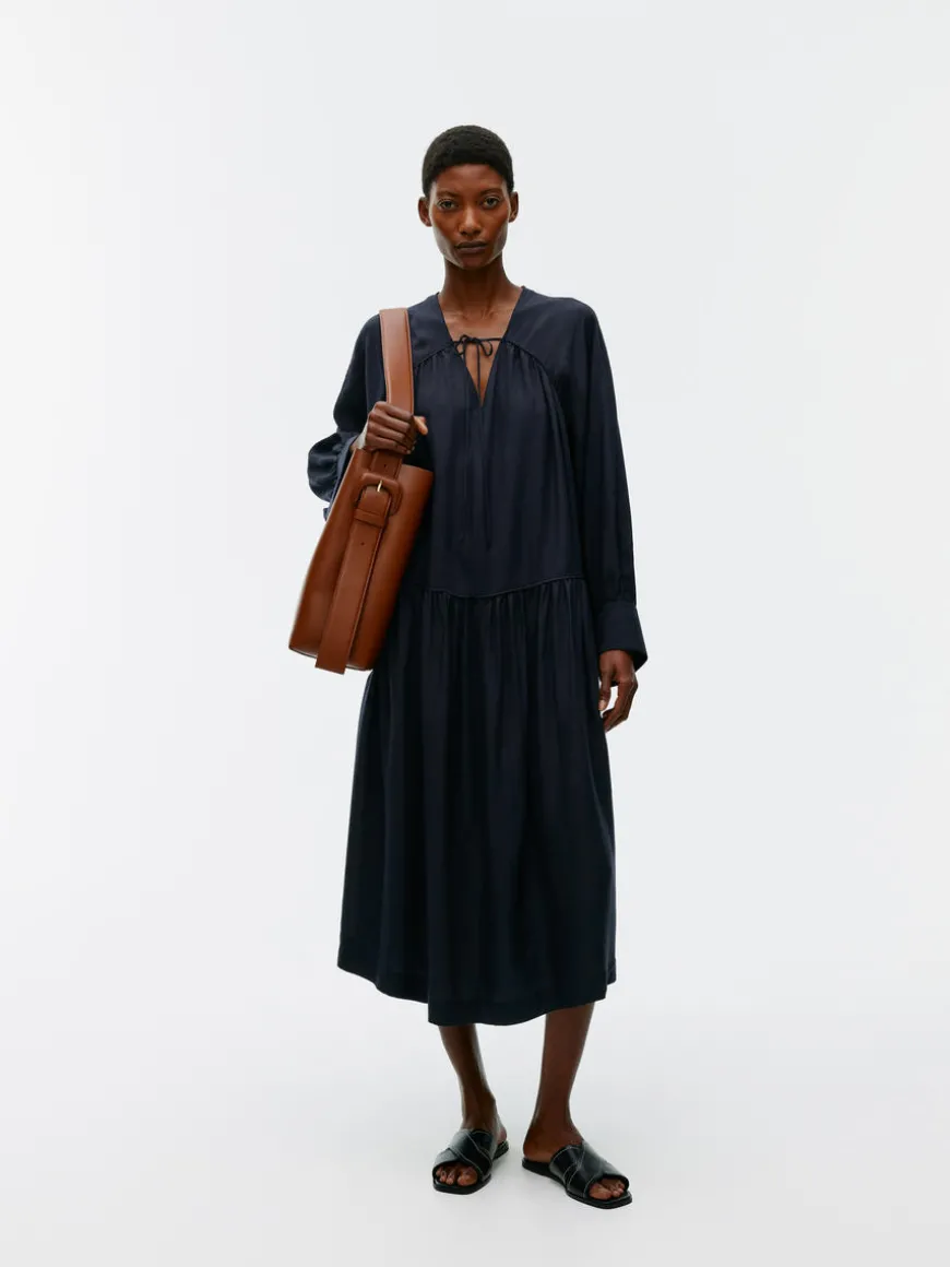 Lyocell-Linen Maxi Dress