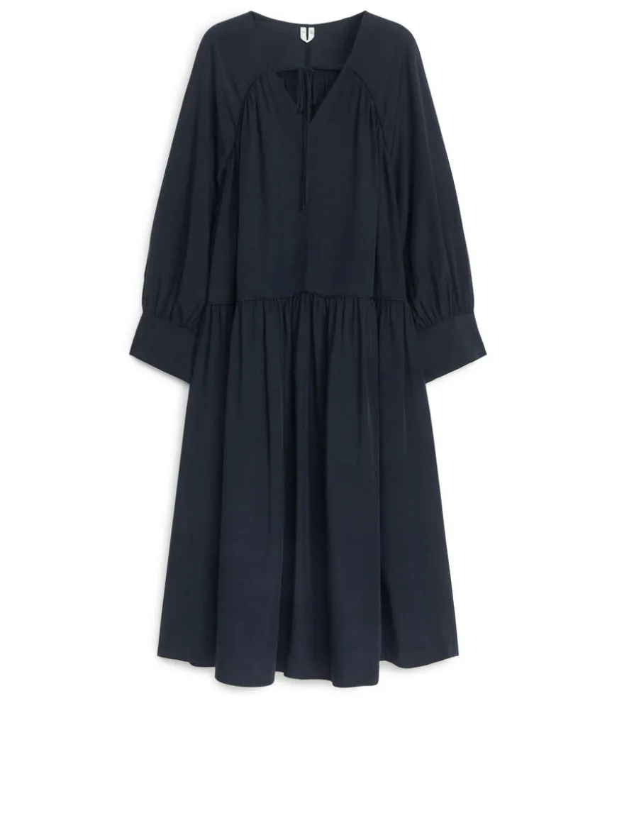 Lyocell-Linen Maxi Dress