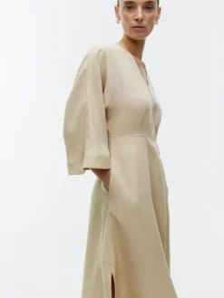 Lyocell-Linen Wrap Dress