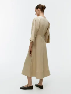 Lyocell-Linen Wrap Dress