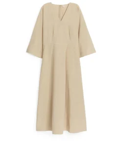 Lyocell-Linen Wrap Dress