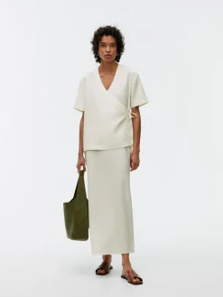 Lyocell-Linen Wrap Shirt