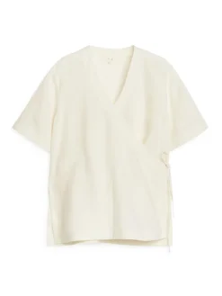 Lyocell-Linen Wrap Shirt