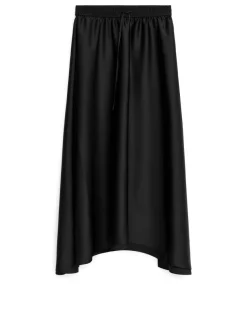 Midi Satin Skirt