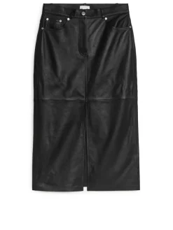 Pencil Leather Skirt
