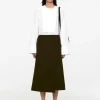Penny Martin Wool-Blend Wrap Skirt