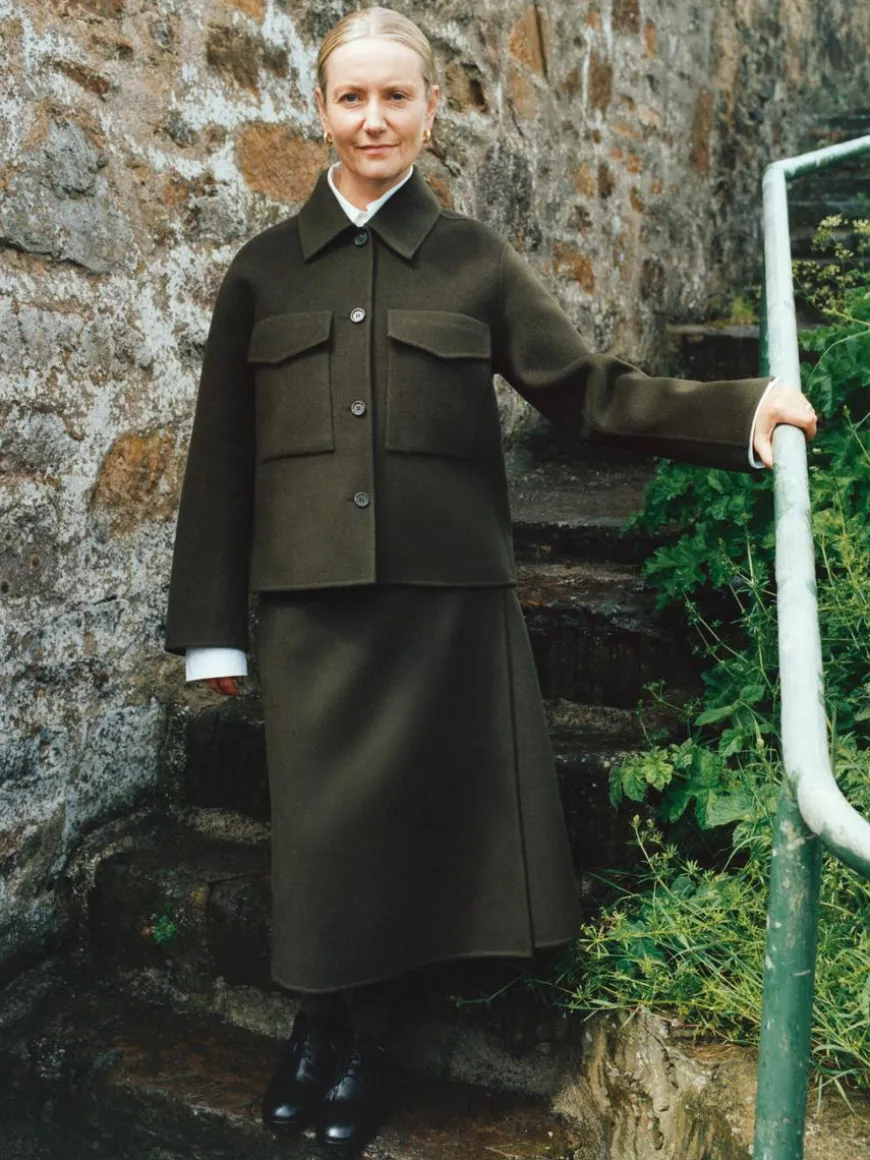 Penny Martin Wool-Blend Wrap Skirt