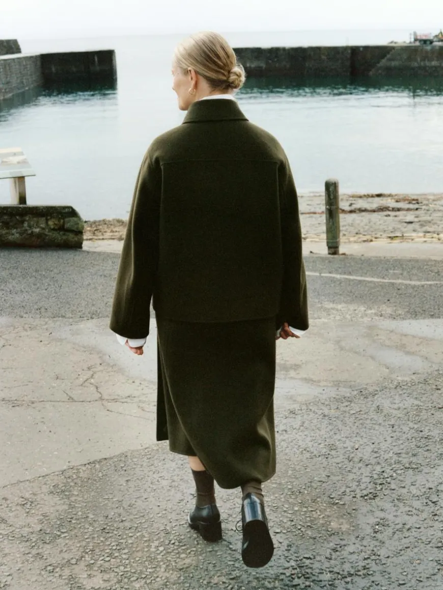 Penny Martin Wool-Blend Wrap Skirt