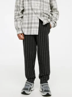 Pinstripe Cotton Sweatpants
