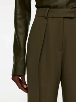Pleated Twill Trousers