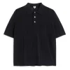 Pointelle-Knit Polo Shirt