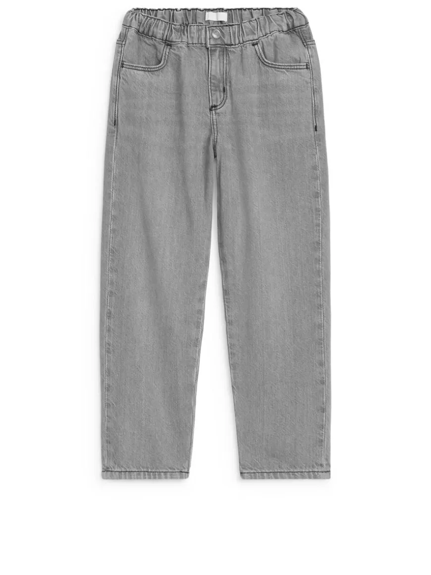 Pull-On Denim Trousers