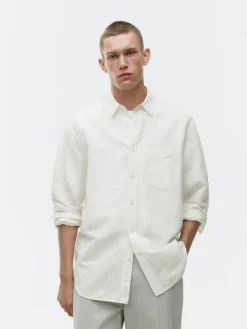 Relaxed Linen-Cotton Shirt
