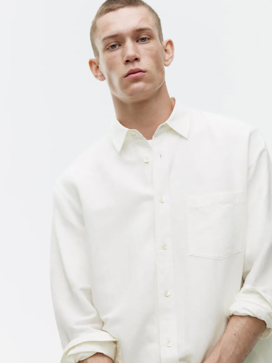 Relaxed Linen-Cotton Shirt