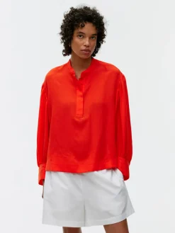 Relaxed Lyocell-Linen Blouse