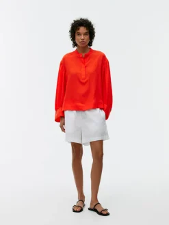 Relaxed Lyocell-Linen Blouse