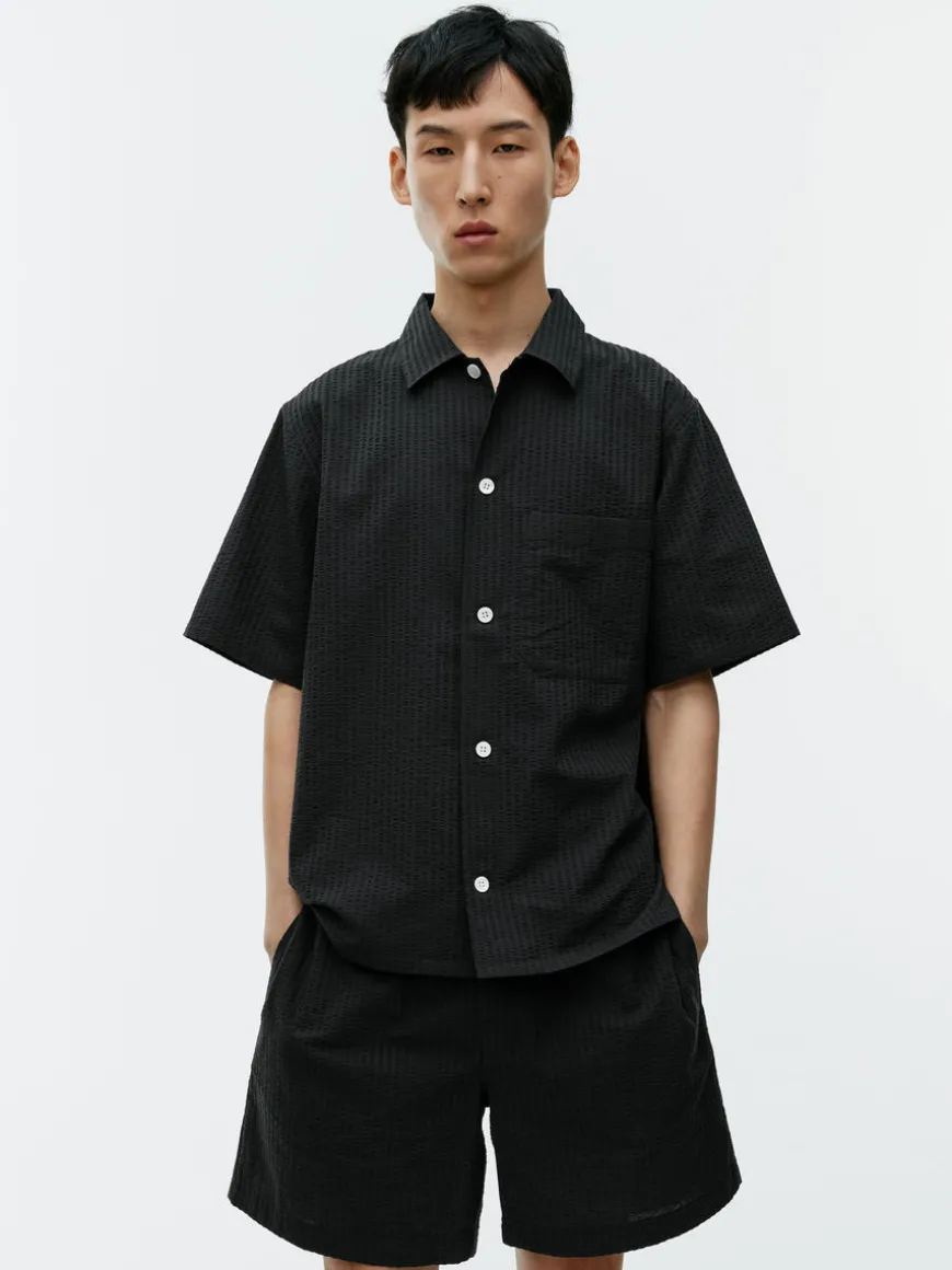 Relaxed Seersucker Shirt