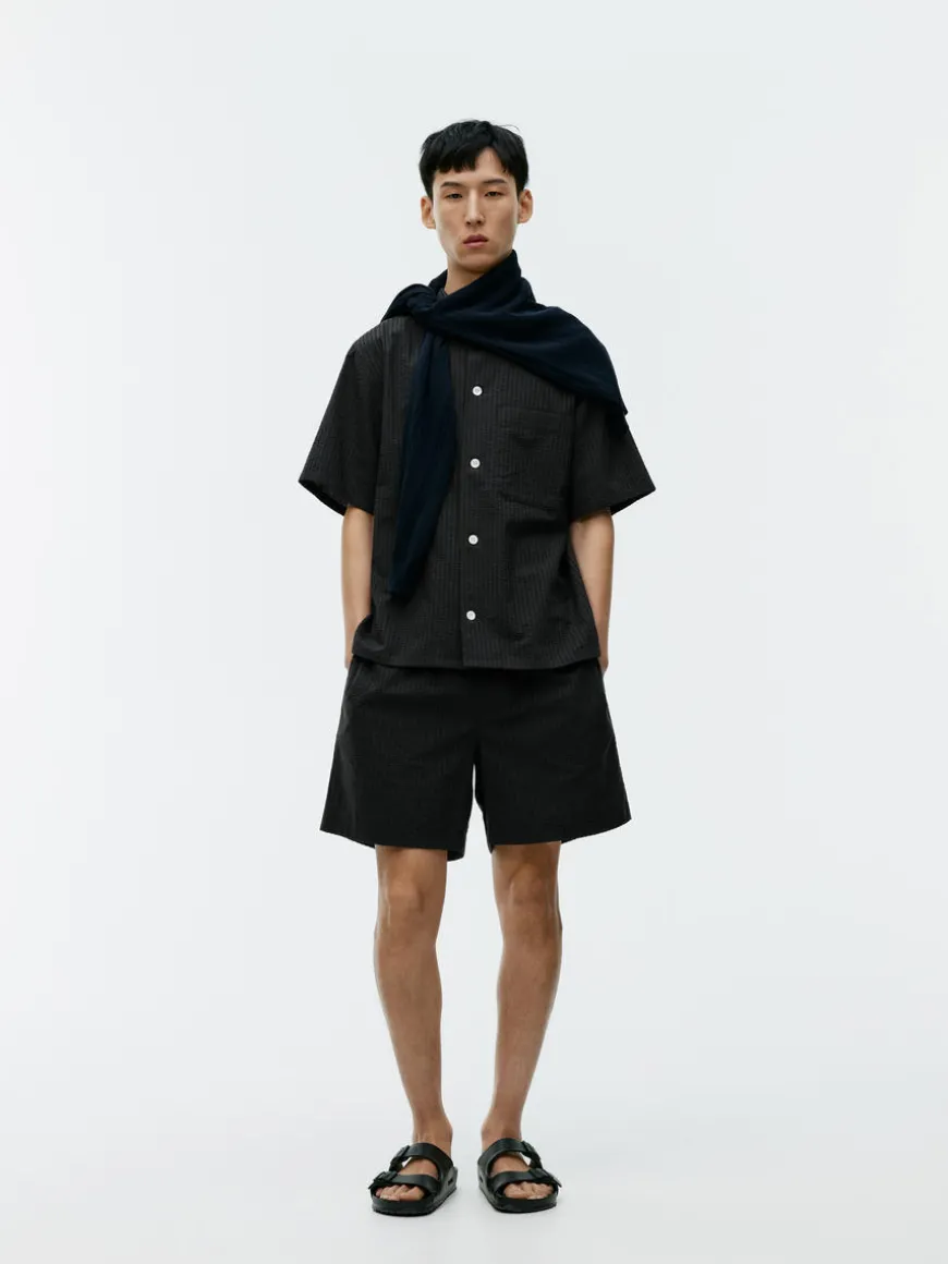 Relaxed Seersucker Shirt