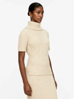 Rib Roll-Neck Top