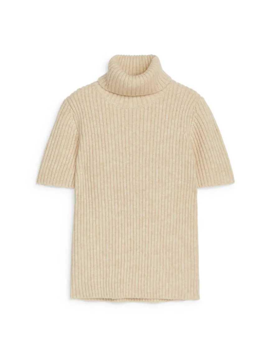 Rib Roll-Neck Top