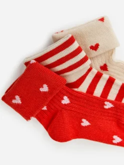 Rib Socks Set Of 3 Pairs