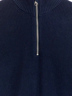 Ribbed Half-Zip Jumper
