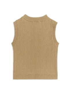 Rib-Knit Cotton Vest