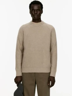 Rib-Knit Crewneck Jumper