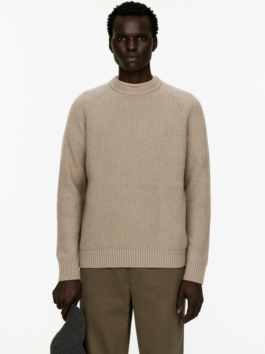 Rib-Knit Crewneck Jumper