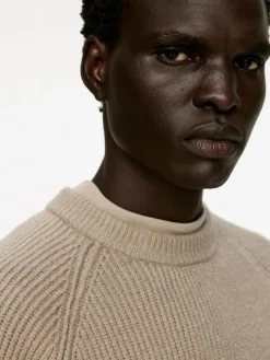 Rib-Knit Crewneck Jumper