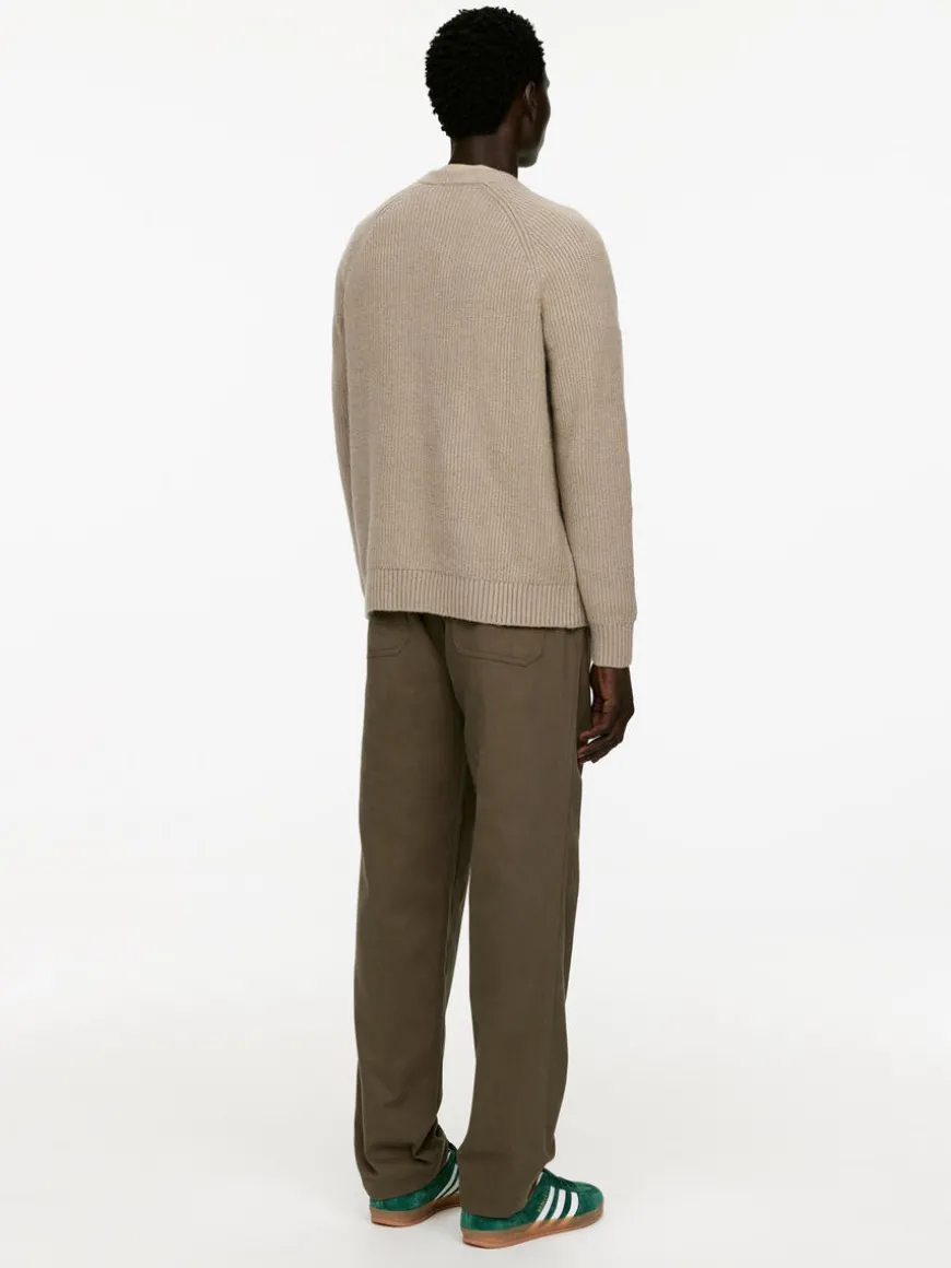 Rib-Knit Crewneck Jumper