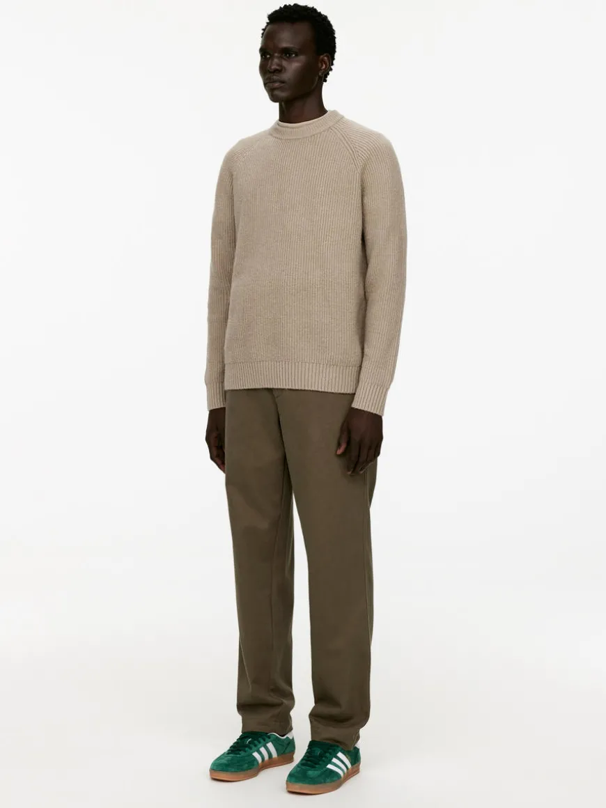 Rib-Knit Crewneck Jumper