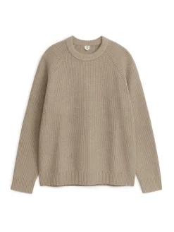 Rib-Knit Crewneck Jumper
