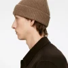 Rib-Knit Wool-Blend Beanie