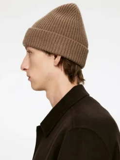 Rib-Knit Wool-Blend Beanie
