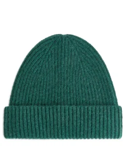 Rib-Knit Wool-Blend Beanie