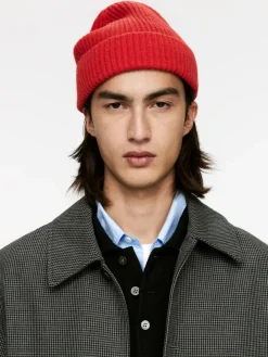 Rib-Knit Wool-Blend Beanie