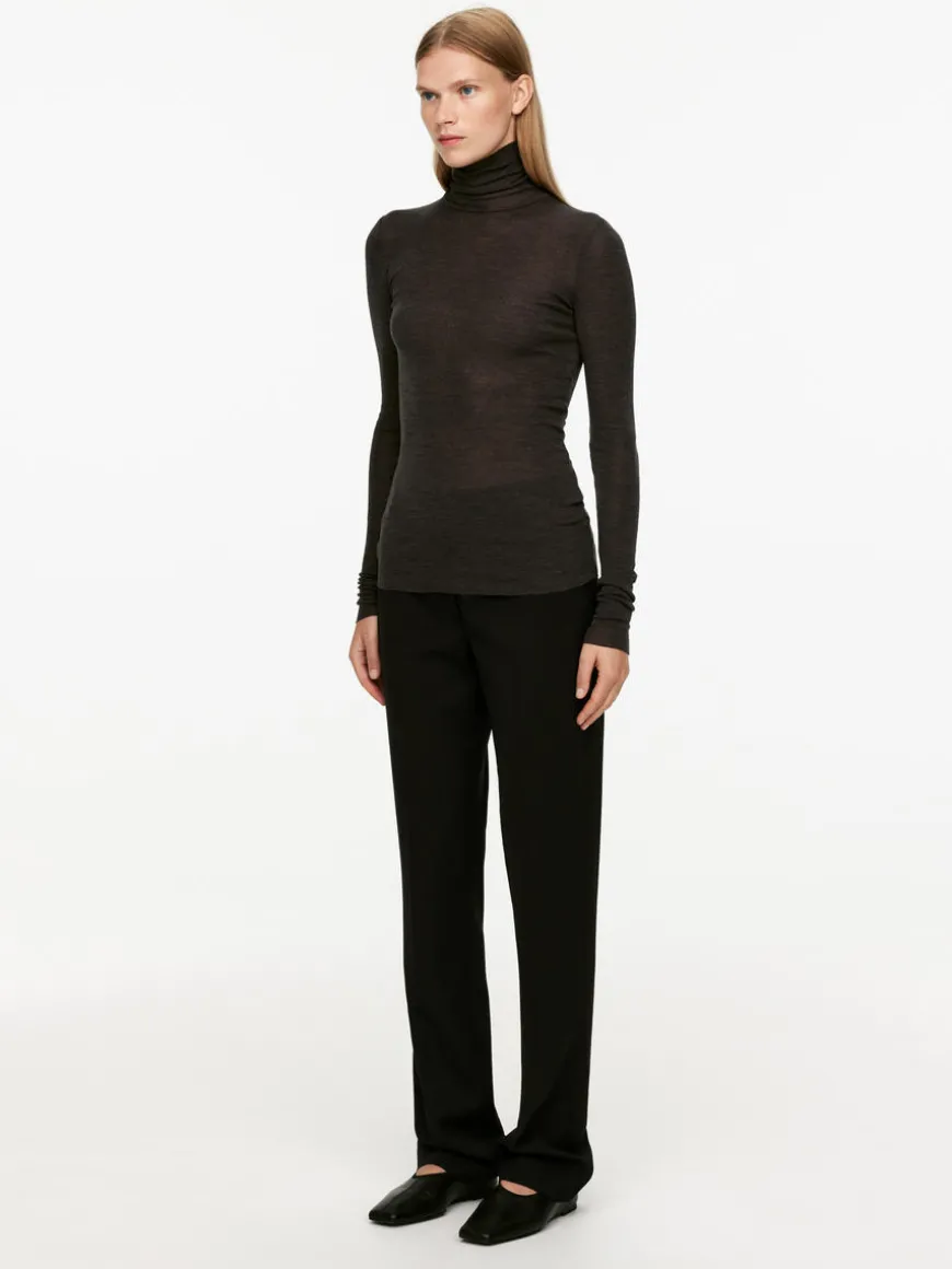 Roll-Neck Wool Top