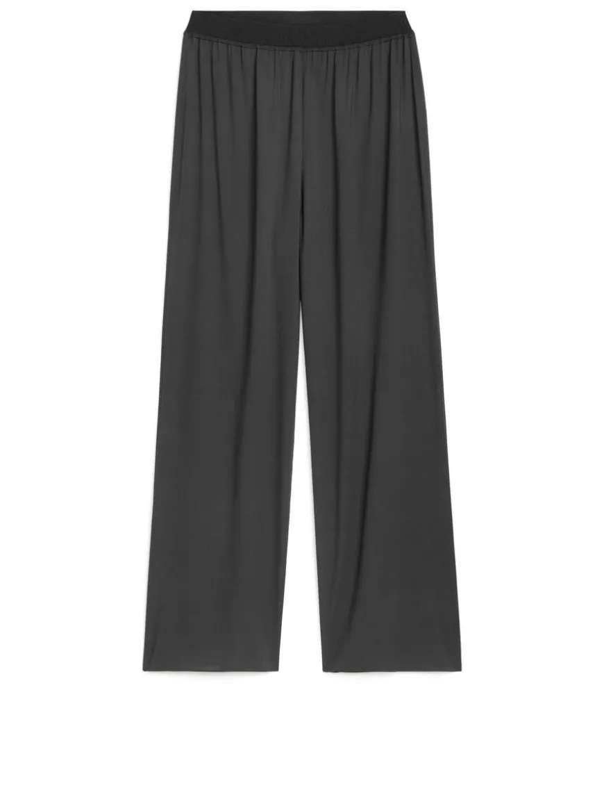 Silk-Crepe Trousers