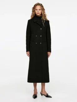 Slim Wool-Cotton Blend Coat