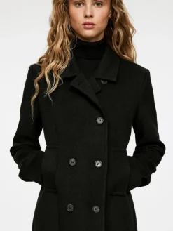 Slim Wool-Cotton Blend Coat