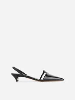 Slingback Leather Pumps