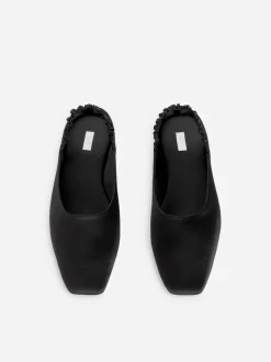 Slingback Satin Flats