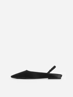 Slingback Satin Flats