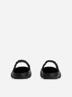 Slingback Satin Flats