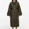 Snap-Button Trench Coat